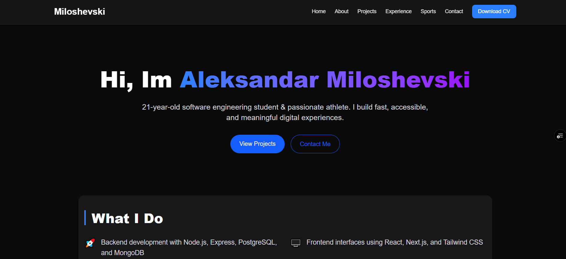 Портфолио сајт